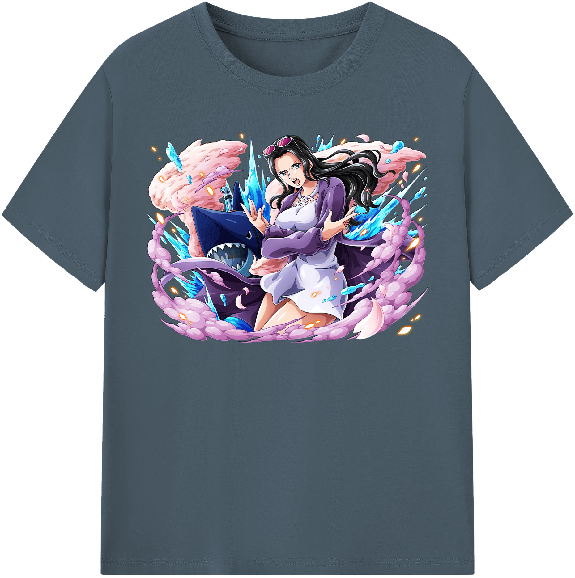 ワンピース ニコ・ロビン ONE PIECE Nico Robin 綿100％半袖Tシャツ（フロントプリント）
